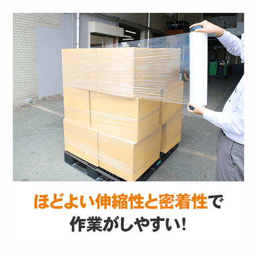 現場市場 ストレッチフィルム 12μ 500mm×500m OSK-SF12