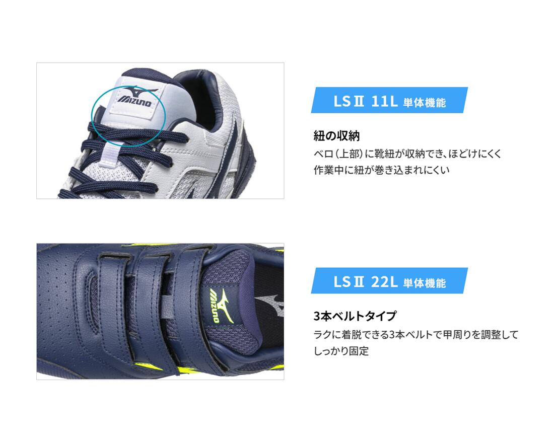 アウトレット】ミズノ オールマイティ LSII 11L 安全靴 ブルー