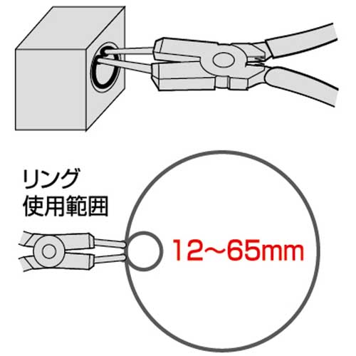 フジ矢 スナップリングプライヤー FCS-185
