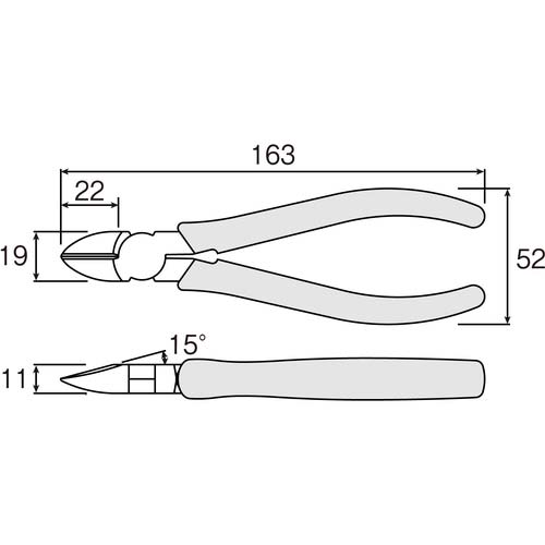 HOZAN 電工用ニッパー160mm N-12