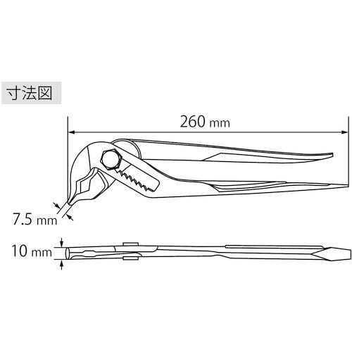 エビ カランプライヤー(バネ付) K250