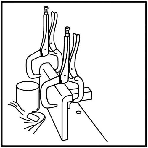 エビ バイスプライヤー C型 165mm VC150N