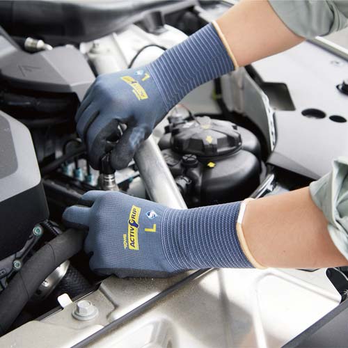 トワロン まとめ買い ニトリル背抜き手袋 アクティブグリップ S (10双入) 910-S