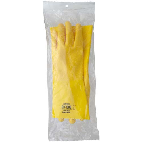 SHOWA ポリウレタン製オールコート裏布付き手袋 SD-1000 イエロー Lサイズ SD-1000-L
