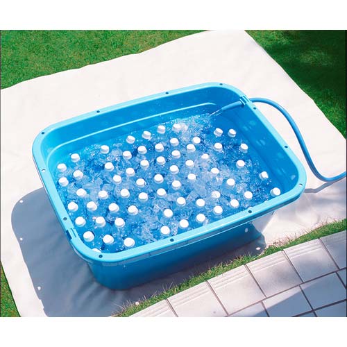 TONBO 角型タライジャンボ 水抜栓付 ブルー 120L 833