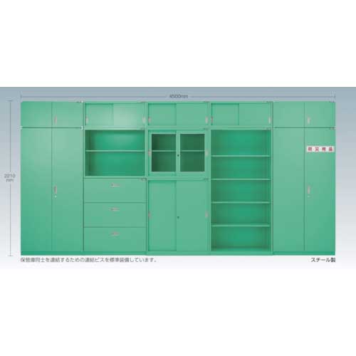 TRUSCO MU型保管庫 スチール引違 900X450XH720 MUS-7