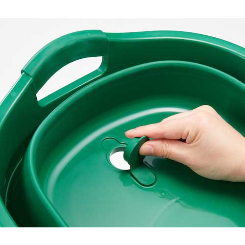 TRUSCO 折りたたみタライ 水抜栓付 グリーン 23L TORT-GN