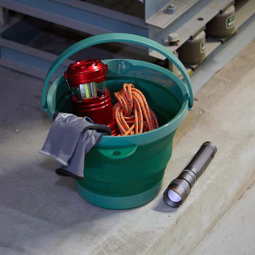 TRUSCO 折りたたみバケツ グリーン 8L TORB-GN