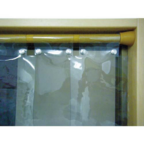 ユタカメイク のれん型間仕切りカーテン 透明タイプ 15cmx約2m・1枚 B-350