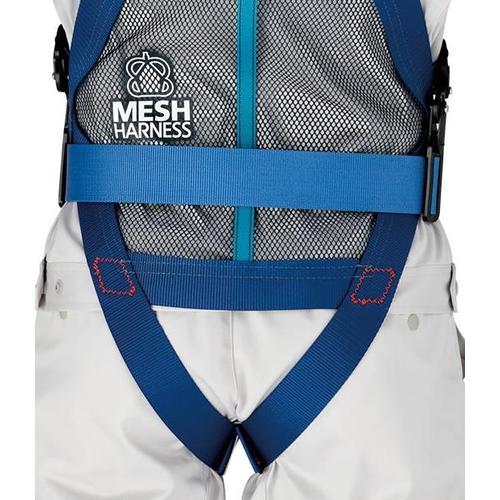 【廃番】ミドリ安全 メッシュハーネス 伸縮式ランヤード 胴ベルト付 MHF-600-AS-NV-M