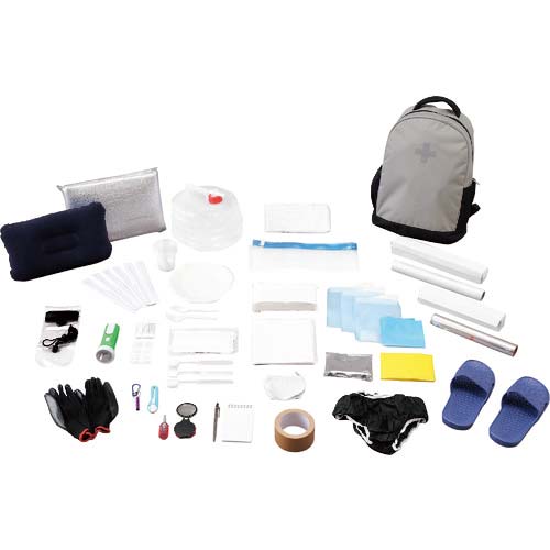 アイリスオーヤマ 537589 防災リュックセット 1人用 食品無し 33点 グレー BRS-33-G