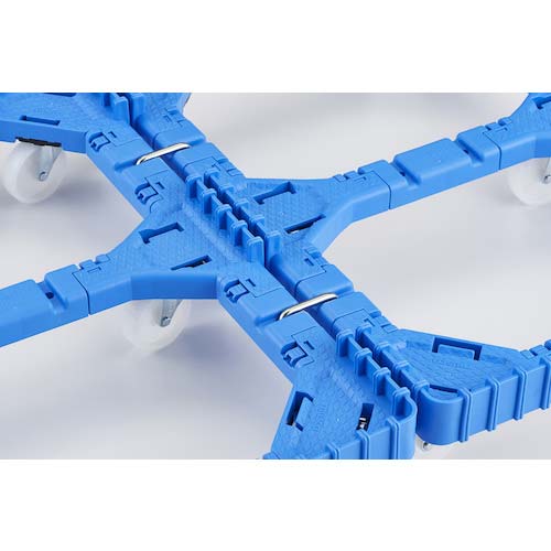 TRUSCO OCドーリー 50Lオリコン用 ナイロン車輪 4輪自在 片側ガード無し ブルー OCD-50BN-B