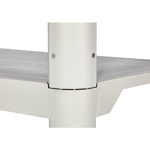 TRUSCO プラ棚 高さ515-2段タイプ コーナーキャップ4個付 ネオグレー TPT-1342CA