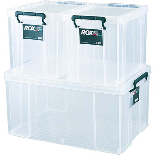 TENMA フタ式収納ケース ロックス 660S クリア 440×660×165 110001172