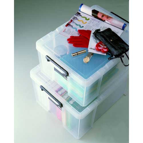 TENMA フタ式収納ケース ロックス 740-2L クリア 440×740×360 110001176