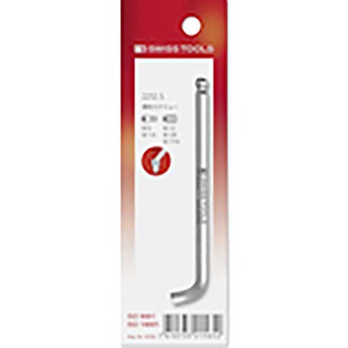 PBスイスツールズ ショートヘッドボール付六角棒レンチ(日本語パック入り) 2212-2.5-J