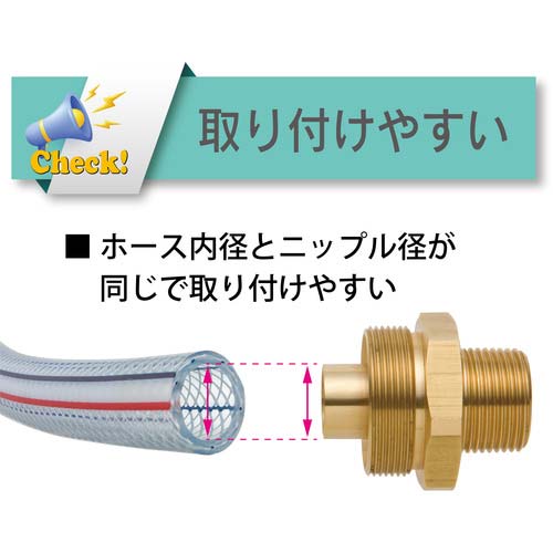 TOYOX ホース継手(真鍮製) トヨコネクタ TC3-B型 適合ホース9ミリ 継手規格R1/4 TC3-B9-R1/4