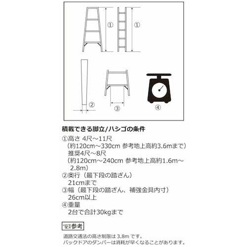 Carmate 脚立ハシゴリアキャリア ハイエース用 BU600