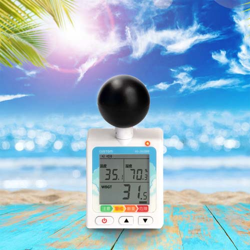 CUSTOM 黒球式暑さ指数計 HI-302BB