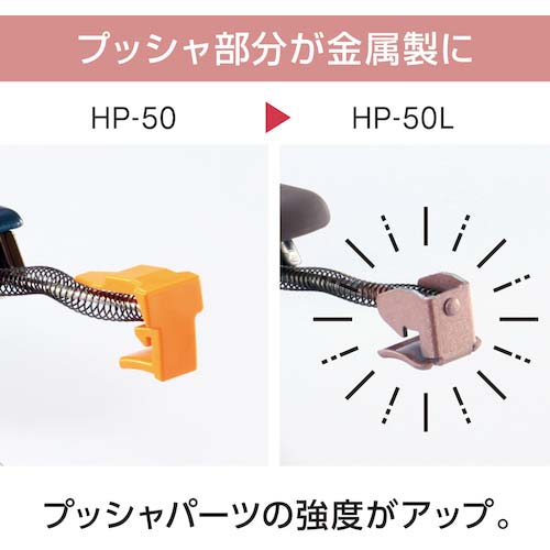 MAX プライヤータイプホッチキス HP-50L 軽とじタイプ ローズゴールド