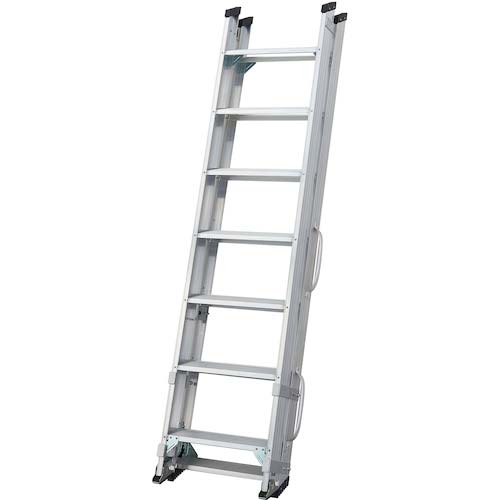 ハセガワ 2連階段はしご プッシュアップ式仮設階段梯子 3.93m(10447) LW2-39