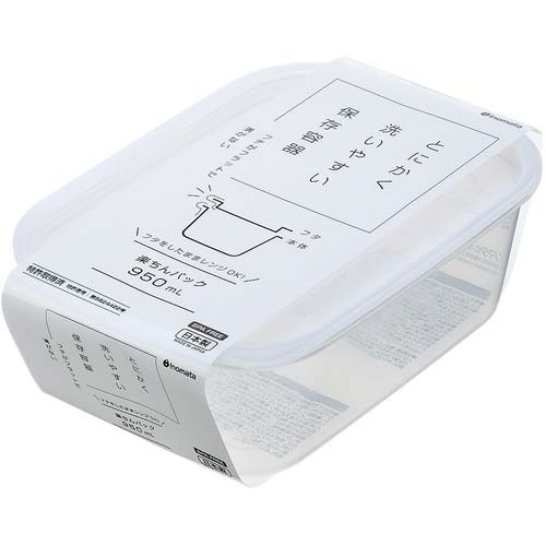 inomata 楽ちんパック 角型950mlクリアーホワイト 1844-CW