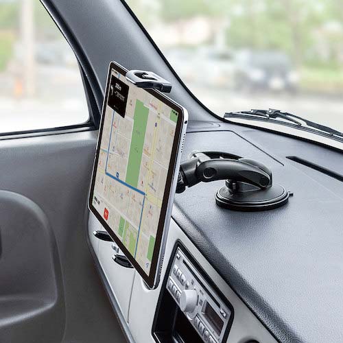 SANWA 車載用タブレットホルダー(吸盤式) CAR-HLD13BK