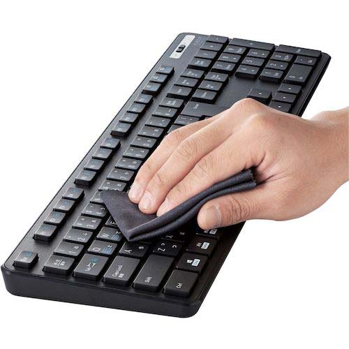 ELECOM Bluetoothフルキーボード 薄型 メンブレン式 抗菌 マルチペアリング対応 ブラック TK-FBM120KBK