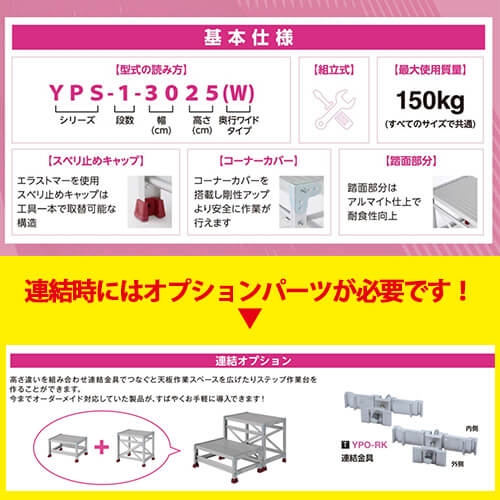 山善 作業台 1段 高さ0.25m 500×400 YPS-1-5025
