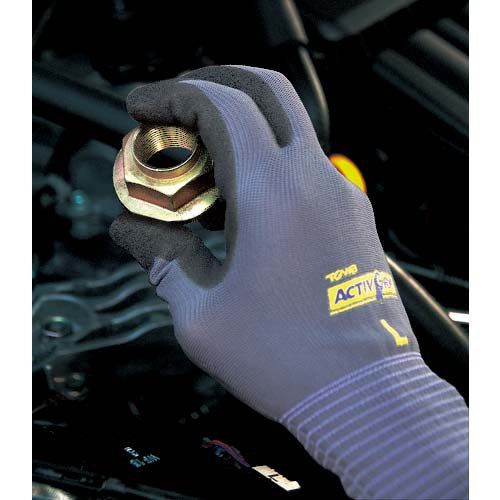 トワロン まとめ買い ニトリル背抜き手袋 アクティブグリップ (10双入) 910