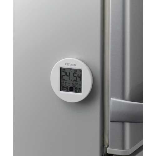 【廃番】シチズン 高精度 温湿度計 白 φ65*13 8RD208-A03