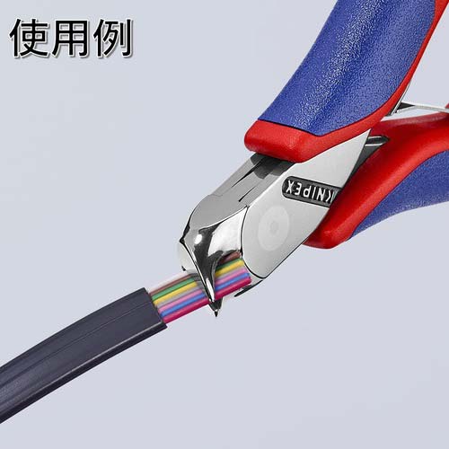 KNIPEX エレクトロニクスエンドカッティングニッパー オブリケ(27°傾斜) 6442-115