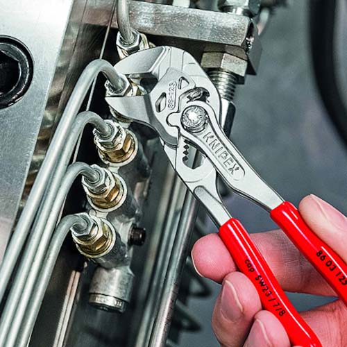 KNIPEX プライヤーレンチ ソフトプラスチックハンドル クロムメッキ 125mm 8603-125