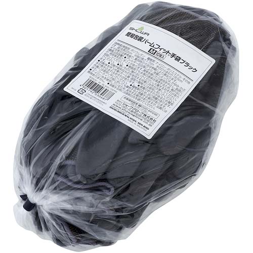 SHOWA ウレタン背抜き手袋 B0500 まとめ買い 簡易包装パームフィット手袋10双入 ブラック Mサイズ B0500EU-MBK10P