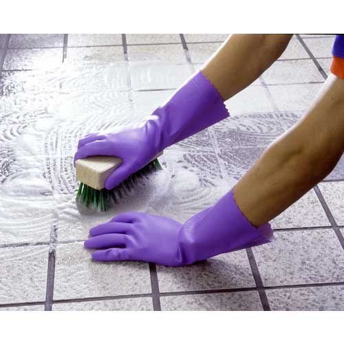 SHOWA 塩化ビニール手袋 ナイスハンドミュー厚手 ピンク Sサイズ NHMIA-SP