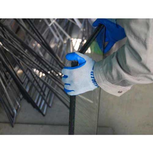 SHOWA ニトリルゴム背抜き手袋 まとめ買い 簡易包装強力グリップ(10双入) ブルー Mサイズ NO360-M10P