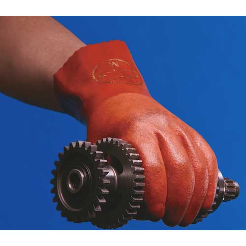 SHOWA 塩化ビニール手袋 No610ニュービニローブ オレンジ Lサイズ NO610-L