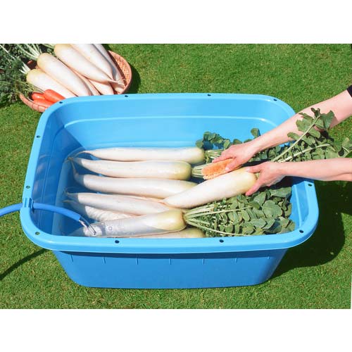 TONBO 角型タライジャンボ 水抜栓付 ブルー 120L 833