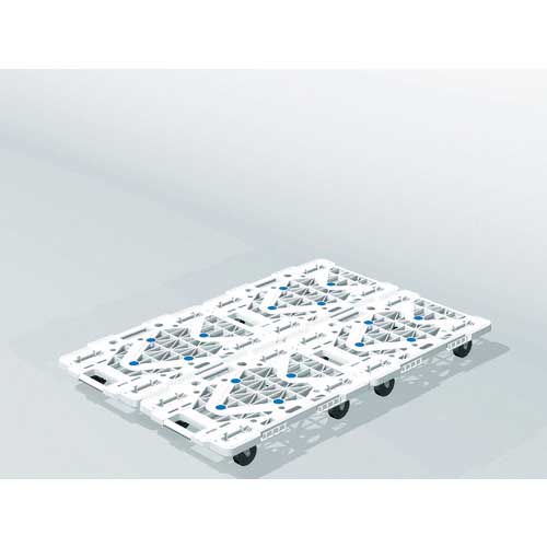 TRUSCO 樹脂製平台車 ルートバンメッシュタイプ 515X385 黒 MPK-500-BK