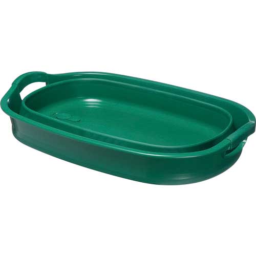 TRUSCO 折りたたみタライ 水抜栓付 グリーン 23L TORT-GN
