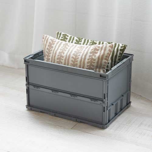 TRUSCO オリコン 薄型折りたたみコンテナ 50L グレー TR-O50B