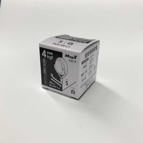 マグエックス マグネットフック ゼロスライド S 白 MZR-4W-CT