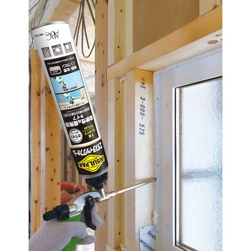 ABC 簡易型発泡ウレタンフォーム 1液ガンタイプ 弾性ウレタンフォーム インサルパック インサルエラスティックフォーム 750ml フォーム色:ホワイト ELASF