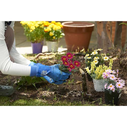 SHOWA ポリウレタン手袋 No.283ジャージテムレス ブルー Lサイズ NO283R-L