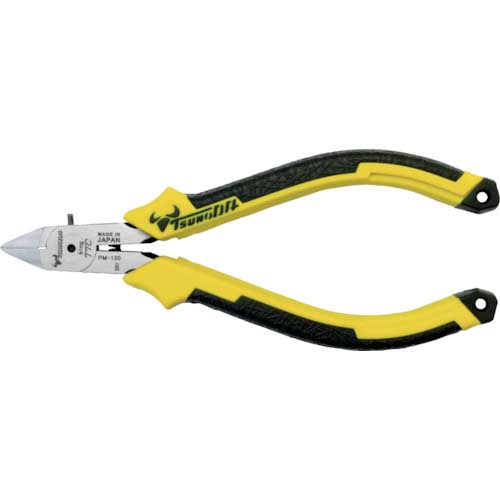 TTC マイクロニッパー 先細タイプ 120mm 成型グリップ バネ付き PM-120DG