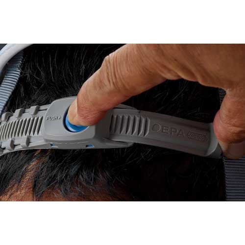 タニザワ エアライト搭載ヘルメット ST#1830-JZ2(EPA) 二層構造高通気タイプ 溝付 ABS製 透明ひさしグレー 帽体ホワイト 1830-JZ2-V2-W1-J