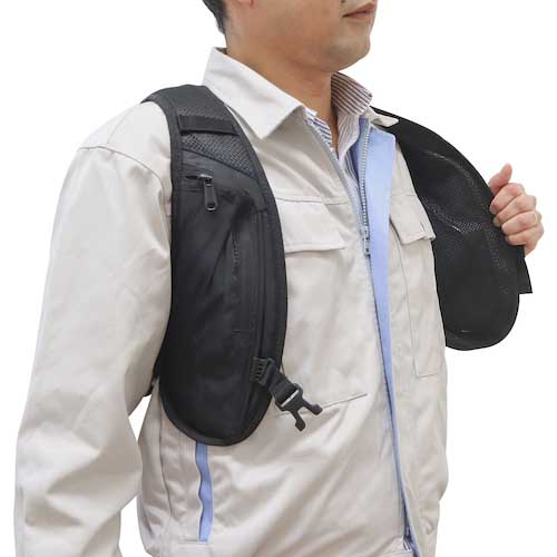 サンコー 水冷クールベスト 10000mAhモバイルバッテリーセット WACOVECBKSP