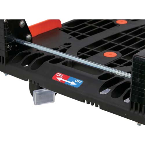 【廃番】TRUSCO 樹脂台車 新型カルティオ 780X490 折畳 黒 【本体+樹脂ストッパー&荷物落下防止柵付】 MPK780-BK-JS-RSK