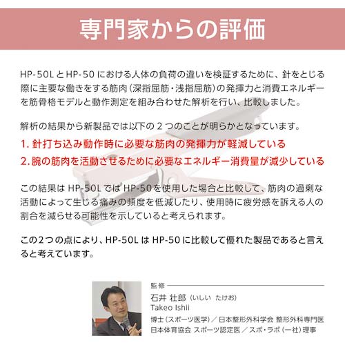 MAX プライヤータイプホッチキス HP-50L 軽とじタイプ ローズゴールド