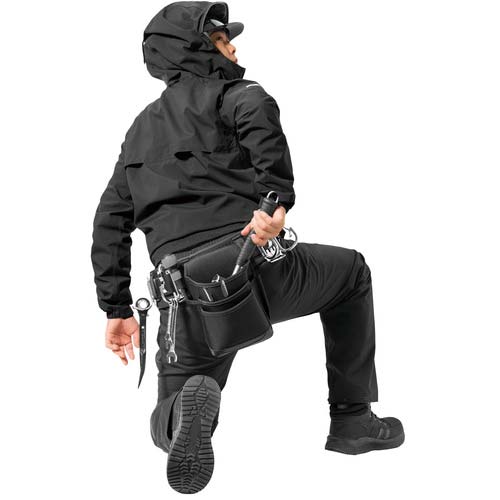 Makku フレックスフィットレインスーツ ブラック EL AS51304I